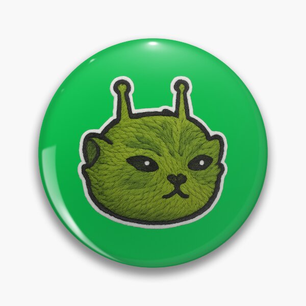Item preview, Zip Zip Cat Alien embroidered patch designed and sold by BingoStudio1.