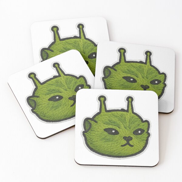 Item preview, Zip Zip Cat Alien embroidered patch designed and sold by BingoStudio1.