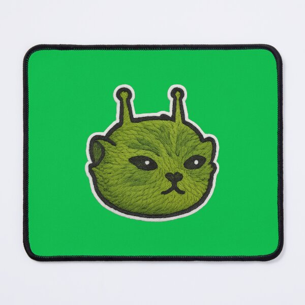 Item preview, Zip Zip Cat Alien embroidered patch designed and sold by BingoStudio1.