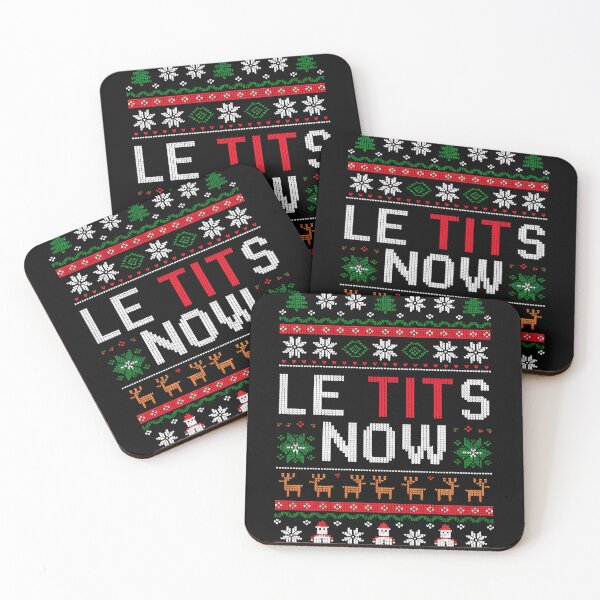 Item preview, Le Tits Now Funny Xmas Let It Snow Ugly Christmas Sweater designed and sold by KristenosNehk.
