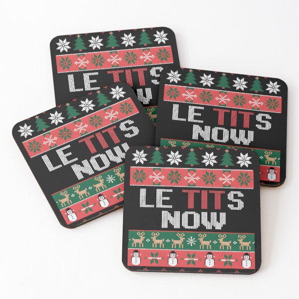 Item preview, Le Tits Now Cool Xmas Let It Snow Ugly Christmas Sweater designed and sold by KristenosNehk.