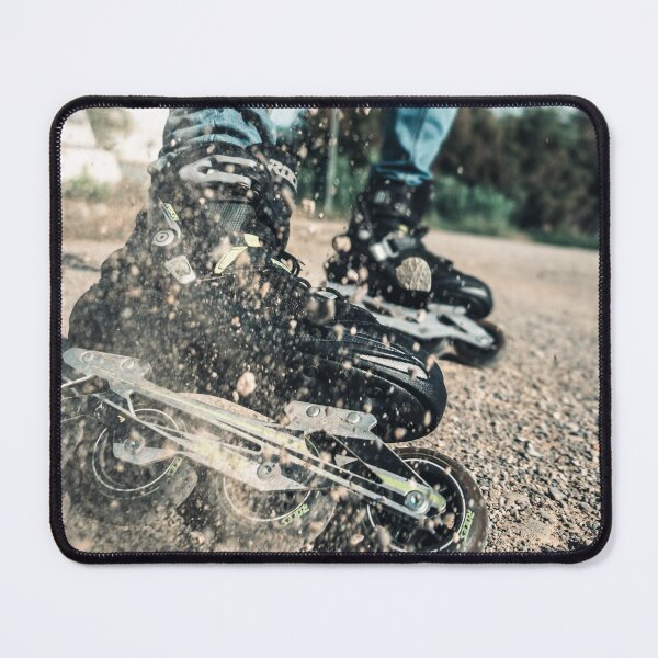 Item preview, Dynamic Inline Skater Kicking Up Gravel Dust and Stones at High Speed designed and sold by MDB_Shop.