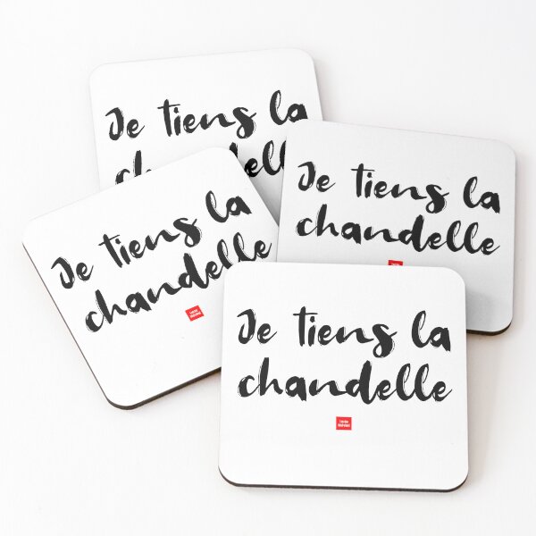 Item preview, Je tiens la chandelle – I Am the Third Wheel (French Idiom Typography) designed and sold by FrancophileFun.
