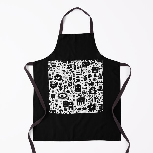 Item preview, Black and white positive creatures abstract  pattern  designed and sold by SmileshareShop.