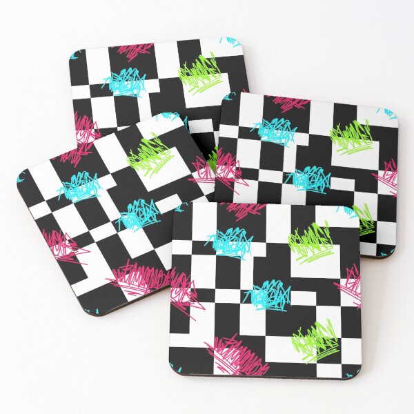 Item preview, Neon Graffiti Checkerboard designed and sold by jumpercat.