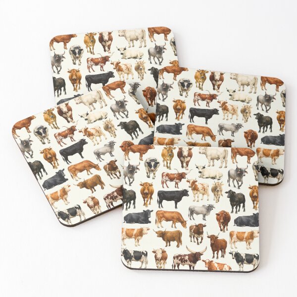 Item preview, Domesticated Cattle Breeds Retro Farm Illustration Chart designed and sold by kakarikihill.
