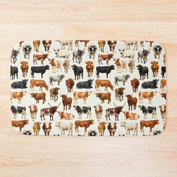 Item preview, Domesticated Cattle Breeds Retro Farm Illustration Chart designed and sold by kakarikihill.
