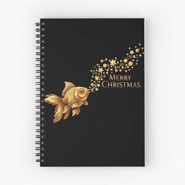 Item preview, Magic Goldfish Christmas | Golden Stars Holiday Sublimation Design, Merry Christmas  designed and sold by Design_Your_Day.