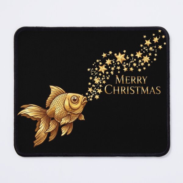 Item preview, Magic Goldfish Christmas | Golden Stars Holiday Sublimation Design, Merry Christmas  designed and sold by Design_Your_Day.