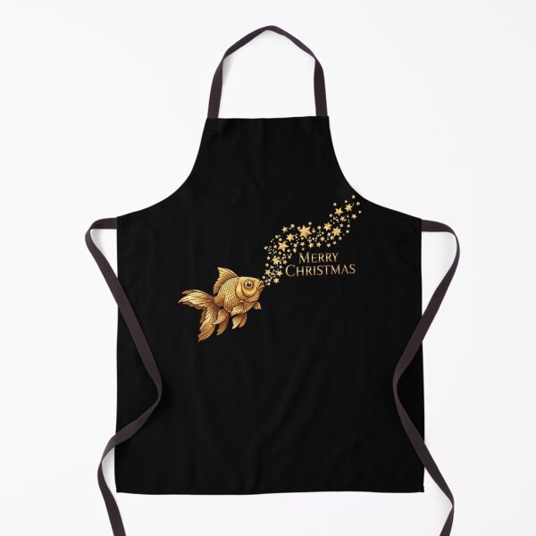 Item preview, Magic Goldfish Christmas | Golden Stars Holiday Sublimation Design, Merry Christmas designed and sold by Design_Your_Day.