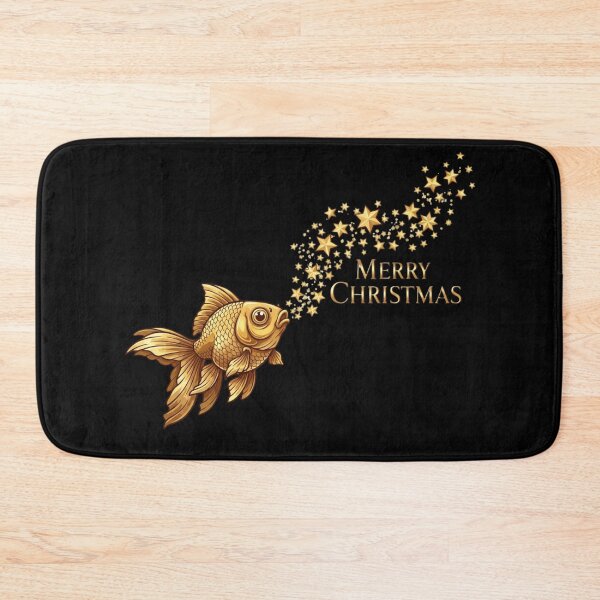 Item preview, Magic Goldfish Christmas | Golden Stars Holiday Sublimation Design, Merry Christmas  designed and sold by Design_Your_Day.