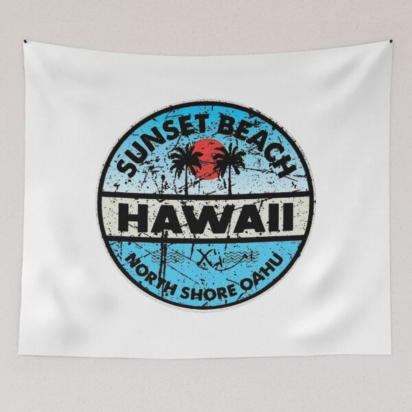 Item preview, Hawaii Sunset Beach Retro Tropical Badge designed and sold by Oniyasha.