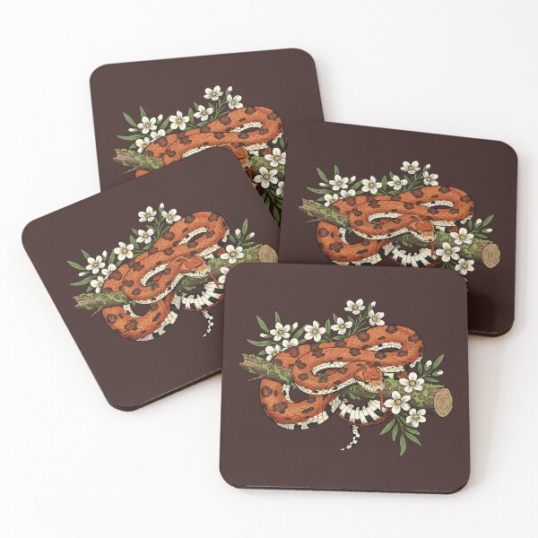 Item preview, Corn Snake with Woodland Wildflowers designed and sold by BirdsnStuff.
