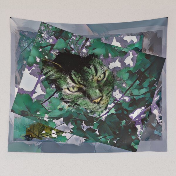 Item preview,  AUTUMN TREE CAT IN SHADES OF DUSTY VIOLET, PURPLE AND GREEN designed and sold by Most1234.