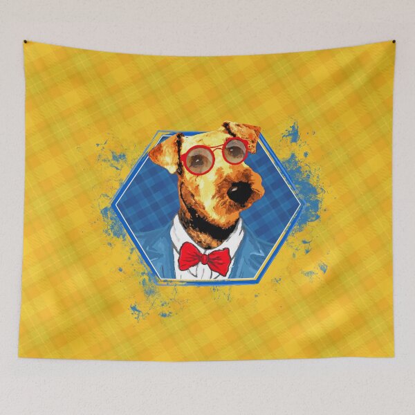 Item preview, Hipster Airedale Terrier  designed and sold by k9printart.