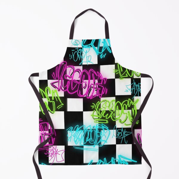 Item preview, Neon Scribble Checkered Design designed and sold by jumpercat.