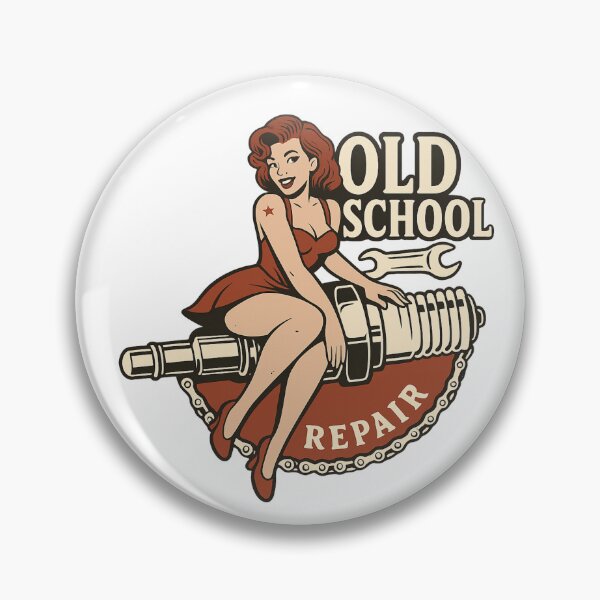 Item preview, Pin-Up mecanic old school mid century retro style. designed and sold by HAAR00.