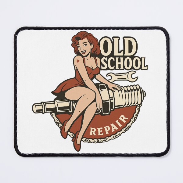 Item preview, Pin-Up mecanic old school mid century retro style. designed and sold by HAAR00.