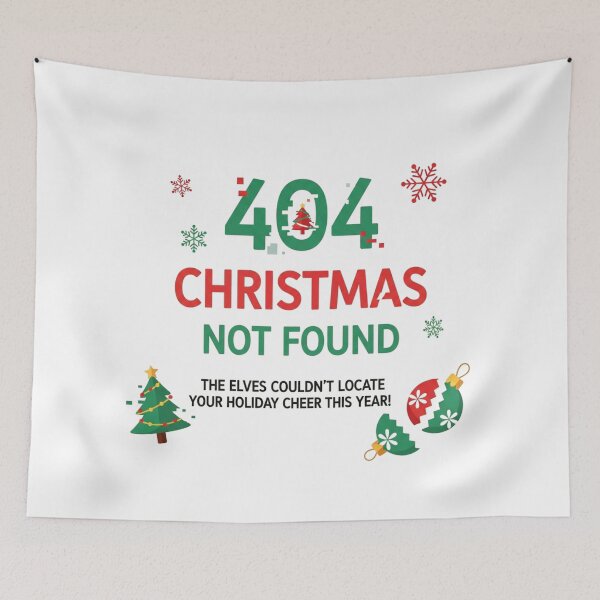 Item preview, 404 Christmas Not Found"  | Funny Holiday Error Screen  designed and sold by Design_Your_Day.