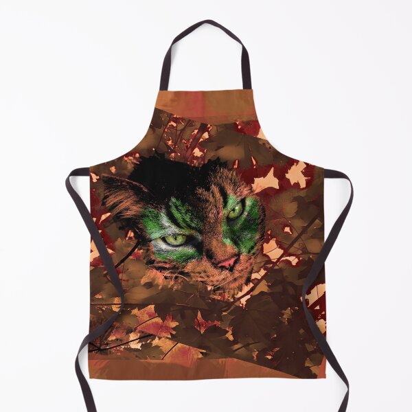 Item preview, AUTUMN TREE CAT IN SHADES OF BURNT ORANGE, MAROON, TERRACOTTA, ORANGE-RED, BROWN AND VINE designed and sold by Most1234.