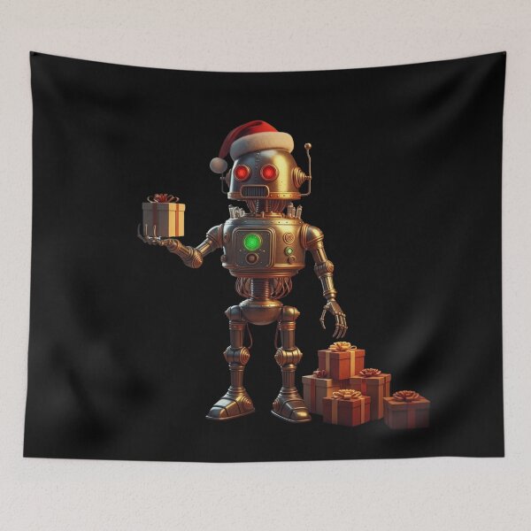 Item preview, santa AI Helper Retro AI Santa Robot | Vintage Christmas Tech | Nostalgic Holiday Helper designed and sold by Design_Your_Day.