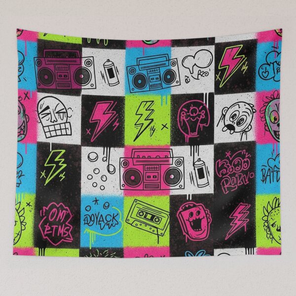 Item preview, Vibrant Graffiti Blocks designed and sold by jumpercat.
