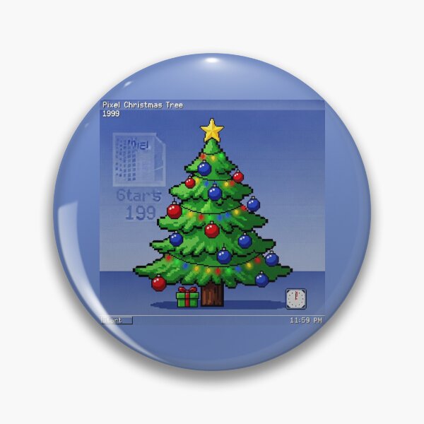 Item preview, Vintage 1999 Pixel Art Christmas Tree Sticker | 8-Bit Festive Graphic | Old School Gaming Aesthetic  designed and sold by Design_Your_Day.