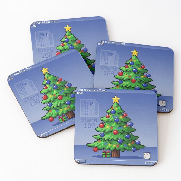 Item preview, Vintage 1999 Pixel Art Christmas Tree Sticker | 8-Bit Festive Graphic | Old School Gaming Aesthetic  designed and sold by Design_Your_Day.