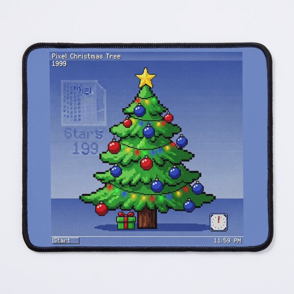 Item preview, Vintage 1999 Pixel Art Christmas Tree Sticker | 8-Bit Festive Graphic | Old School Gaming Aesthetic designed and sold by Design_Your_Day.