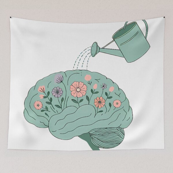 Item preview, Watering My Brain Cells - Mental Health Awareness Funny Wellness Shirt designed and sold by DrawDrip.