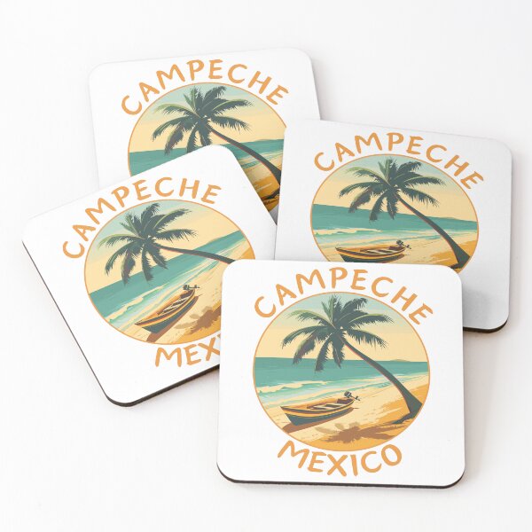 Item preview, Campeche in Mexico, Retro Travel Art Circle Emblem designed and sold by MaateoDesign.