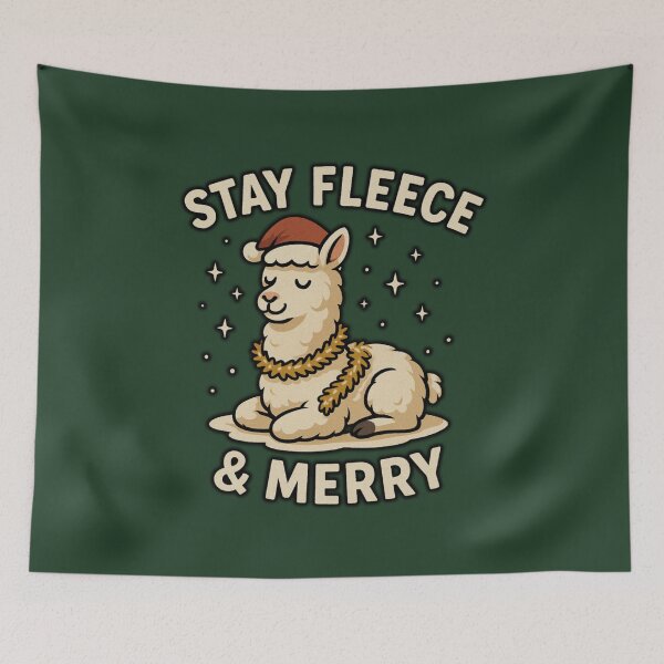 Item preview, Christmas Llama Stay Fleece & Merry designed and sold by MOAVE-Design.