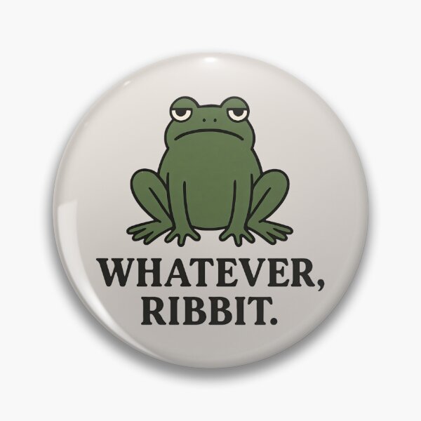 Item preview, Grumpy Frog “Whatever, Ribbit” Funny Minimalist Design designed and sold by SidTastic .