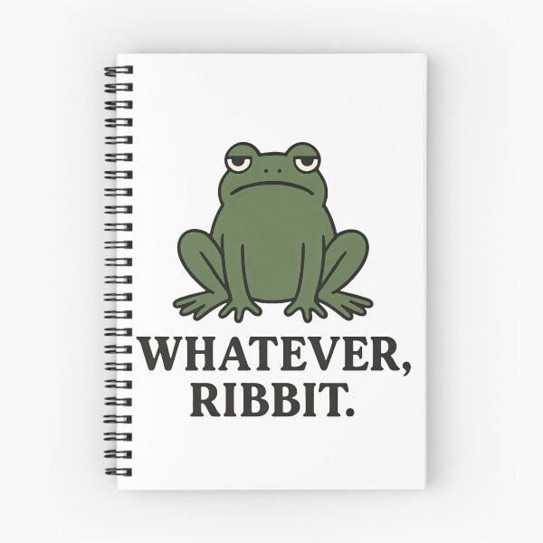 Item preview, Grumpy Frog “Whatever, Ribbit” Funny Minimalist Design designed and sold by SidTastic .