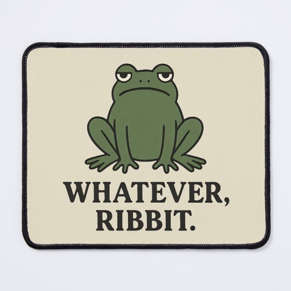 Item preview, Grumpy Frog “Whatever, Ribbit” Funny Minimalist Design designed and sold by SidTastic .