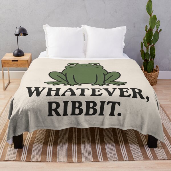 Item preview, Grumpy Frog “Whatever, Ribbit” Funny Minimalist Design designed and sold by SidTastic .