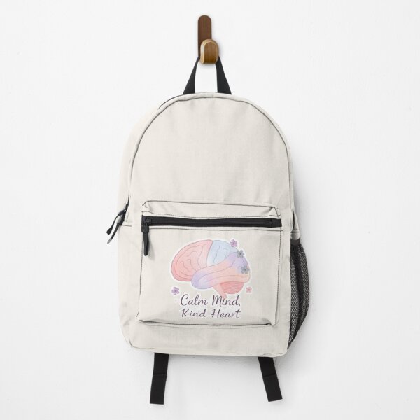 Item preview, Calm Mind Kind Heart Brain Illustration | Pastel Mental Health Art for Mindfulness & Self-Care designed and sold by PureBrain.