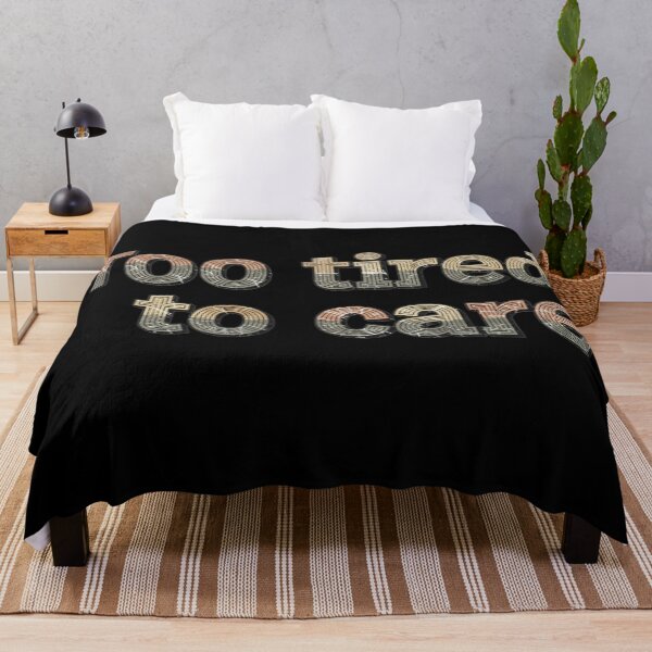 Item preview, Too Tired To Care Distressed Design Vintage Retro Slogan Art designed and sold by Design_Your_Day.