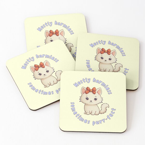 Item preview, Cute Kawaii Cat – “Mostly Harmless, Sometimes Purr-fect” | Adorable Kitty Design designed and sold by KeepDream.