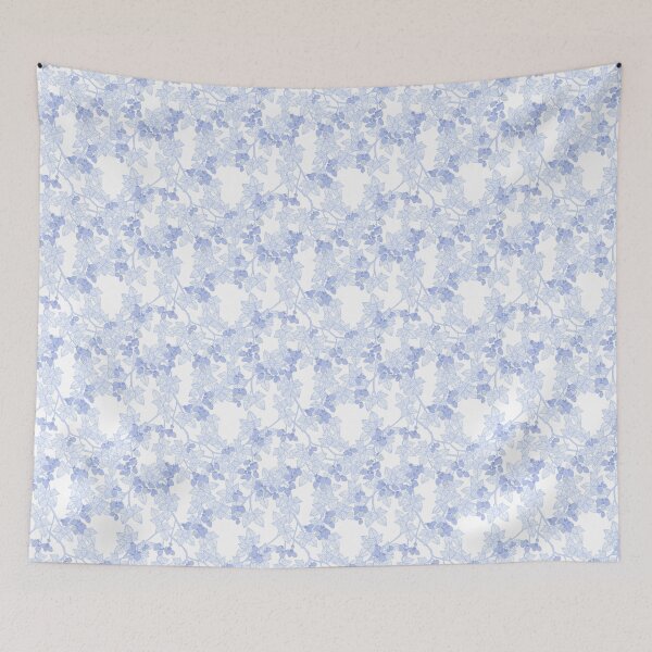 Item preview, Salmonberry Toile - Toileberry bright - all blue designed and sold by Stephanie Fiona Design.