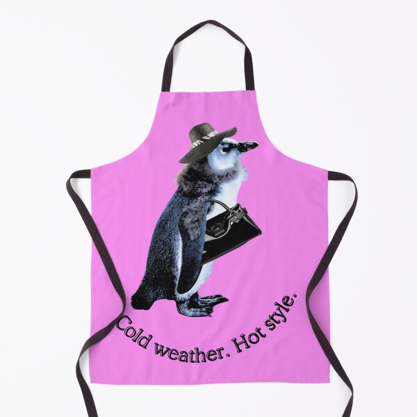 Item preview, Cold weather. Hot style. | Stylish penguin lady with hat, scarf & bag designed and sold by Katja LebenFreude.