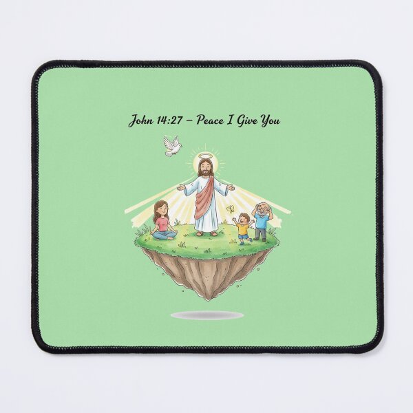 Item preview, Bible verse, John 14:27, Jesus peace, 3D sketch, cute art, designed and sold by PaintMeWorld.