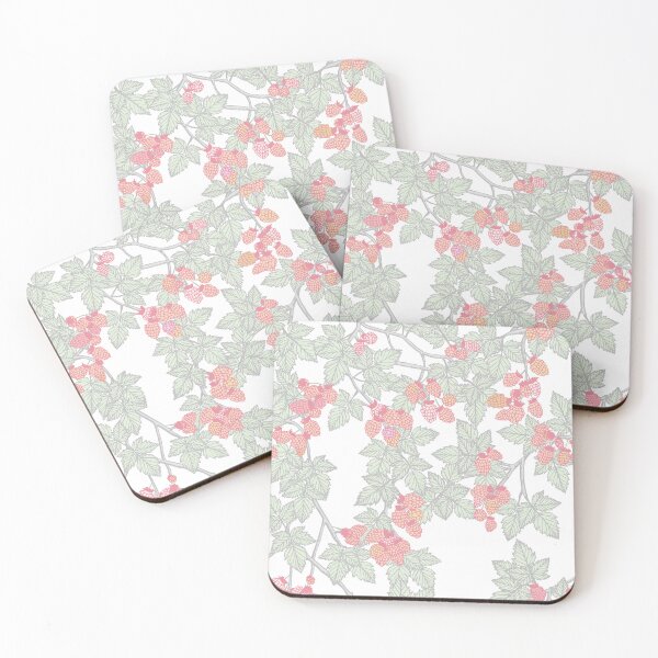 Item preview, Salmonberry Toile - Toileberry bright - coloured designed and sold by Stephanie Fiona Design.
