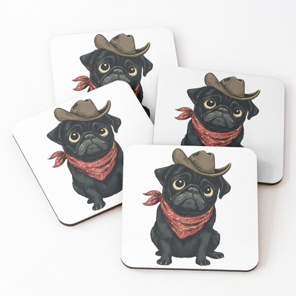 Item preview, Sad Cowboy Pug Dog Funny Western Outfit Pug Cowboy Meme II designed and sold by WolfmanProphecy.