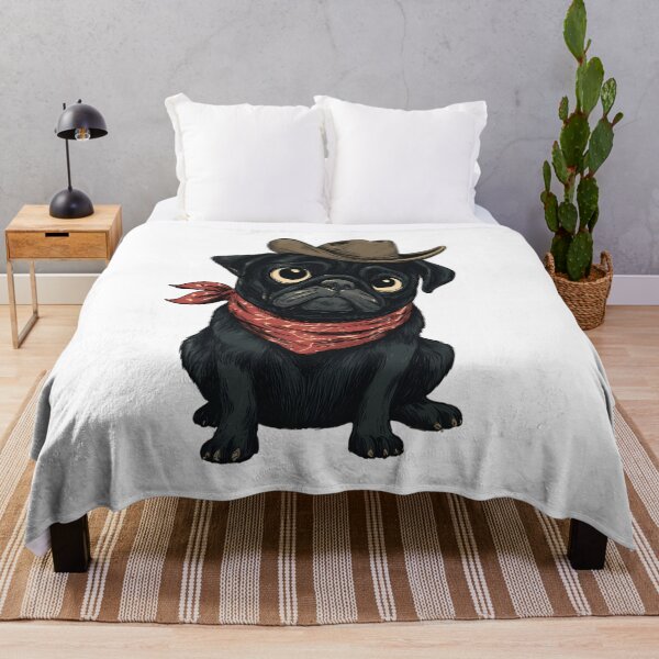 Item preview, Sad Cowboy Pug Dog Funny Western Outfit Pug Cowboy Meme II designed and sold by WolfmanProphecy.