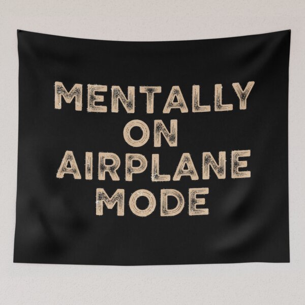 Item preview, Mentally On Airplane Mode  Distressed Retro Travel Quote  designed and sold by Design_Your_Day.