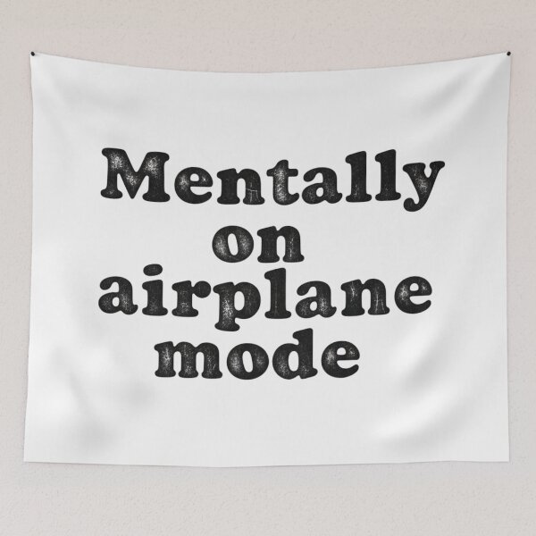 Item preview, Mentally On Airplane Mode  Distressed Retro Travel Quote  designed and sold by Design_Your_Day.