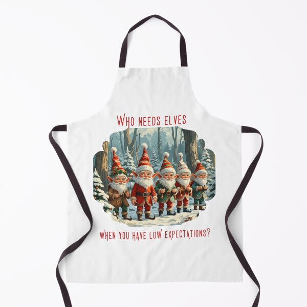 Item preview, Funny Christmas Elves – Low Expectations Holiday Humor designed and sold by PAPIRO SIGLO XXI.