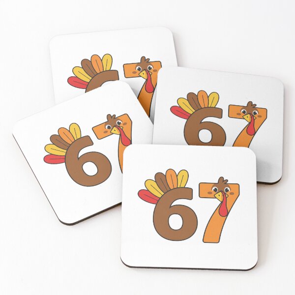 Item preview, Joyful Turkey Face 67  Happy Thanksgiving Art , Cute Retro Number Design designed and sold by Design_Your_Day.