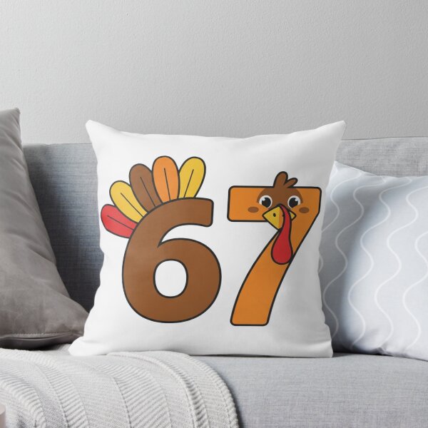 Item preview, Joyful Turkey Face 67  Happy Thanksgiving Art , Cute Retro Number Design designed and sold by Design_Your_Day.
